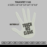 Touchtext 1105 Embroidery File 6 sizes