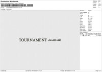 TOURNAMENT BASIAIR Embroidery File 6 size