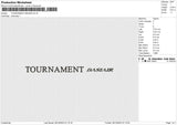 TOURNAMENT BASIAIR Embroidery File 6 size