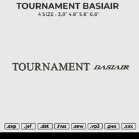 TOURNAMENT BASIAIR Embroidery File 6 size