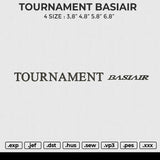 TOURNAMENT BASIAIR Embroidery File 6 size