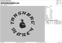 Trashbag Circle Embroidery File 6 sizes