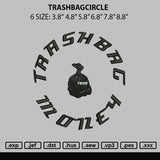 Trashbag Circle Embroidery File 6 sizes