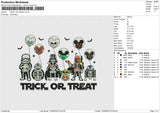 TRICK OR TREAT Embroidery File 6 size