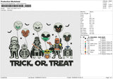 TRICK OR TREAT Embroidery File 6 size