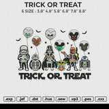 TRICK OR TREAT Embroidery File 6 size