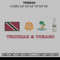 Trinidad Embroidery File 6 size