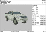 Whit Car 0811 Embroidery File 6 sizes