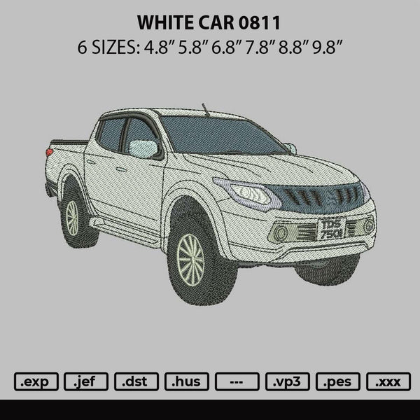 Whit Car 0811 Embroidery File 6 sizes