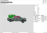 TRUCK TREE v2 Embroidery File 6 sizes