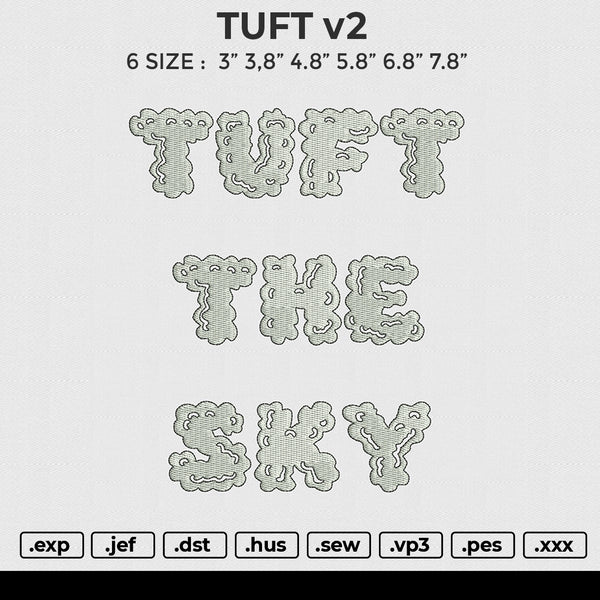 TUFT v2 Embroidery File 6 size