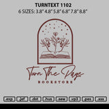 Turntext 1102 Embroidery File 6 sizes