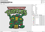 TURTLES TEENAGE Embroidery File 6 size