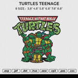 TURTLES TEENAGE Embroidery File 6 size