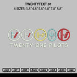 Twentytext 01 Embroider File 6 sizes