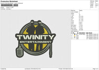 TWINITY Embroidery File 6 size