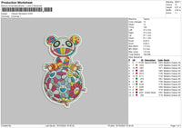 Bear Colors Embroidery File 6 sizes