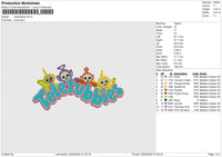 Teletubbies Embroidery File 6 size