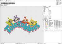 Teletubbies Embroidery File 6 size