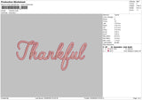 Thankfultext Embroidery File 6 sizes