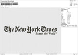 The NY Times Embroidery File 6 size