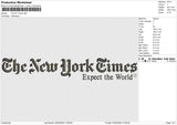 The NY Times Embroidery File 6 size