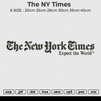 The NY Times Embroidery File 6 size