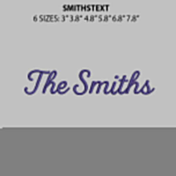 Smithstext Embroidery File 6 sizes
