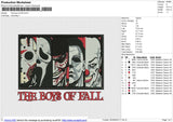 The boys of fall Embroidery File 6 size