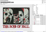 The boys of fall Embroidery File 6 size