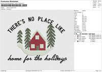 There no place Embroidery File 6 size