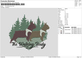 Walkingtext Embroidery File 6 sizes