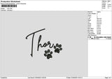 Thortext Embroidery File 6 sizes