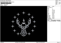 Deer outline 03 Embroidery File 6 sizes