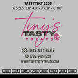 Tinytext Embroidery File 6 sizes