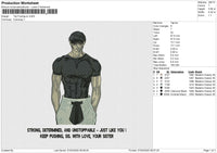 Toji Fushiguro Embroidery File 6 size
