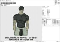Toji Fushiguro Embroidery File 6 size