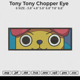 Tony Tony Chopper Eye Embroidery File 6 size