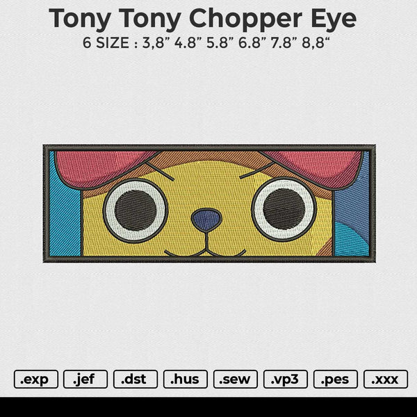 Tony Tony Chopper Eye Embroidery File 6 size