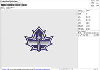 Toronto MappleEmbroidery File 8size