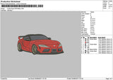 Red Car 0408 Embroidery File 6 sizes