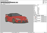 Red Car 0408 Embroidery File 6 sizes