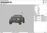 Truck Car 2312 Embroidery File 6 sizes