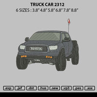 Truck Car 2312 Embroidery File 6 sizes