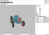 Tractor 0203 Embroidery File 6 sizes
