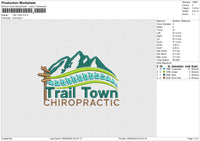 Trail Town Embroidery File 6 size