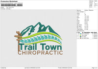 Trail Town Embroidery File 6 size