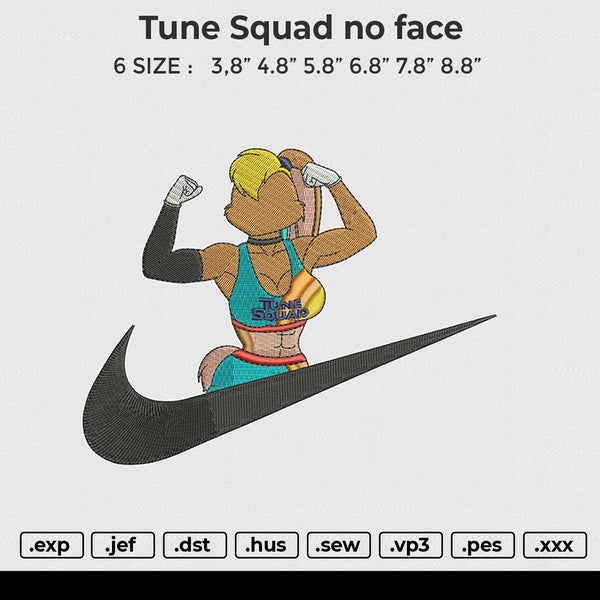 Tune Squad no face Embroidery File 6 size