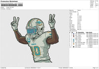 Tyreek Hill Embroidery File 6 size