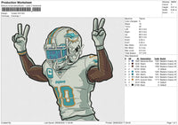Tyreek Hill Embroidery File 6 size